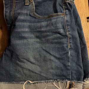 Sonoma Dark Blue Denim Jean Shorts with Frayed Hem